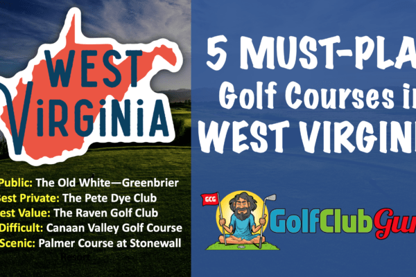 the top golf courses in the state of west virginia